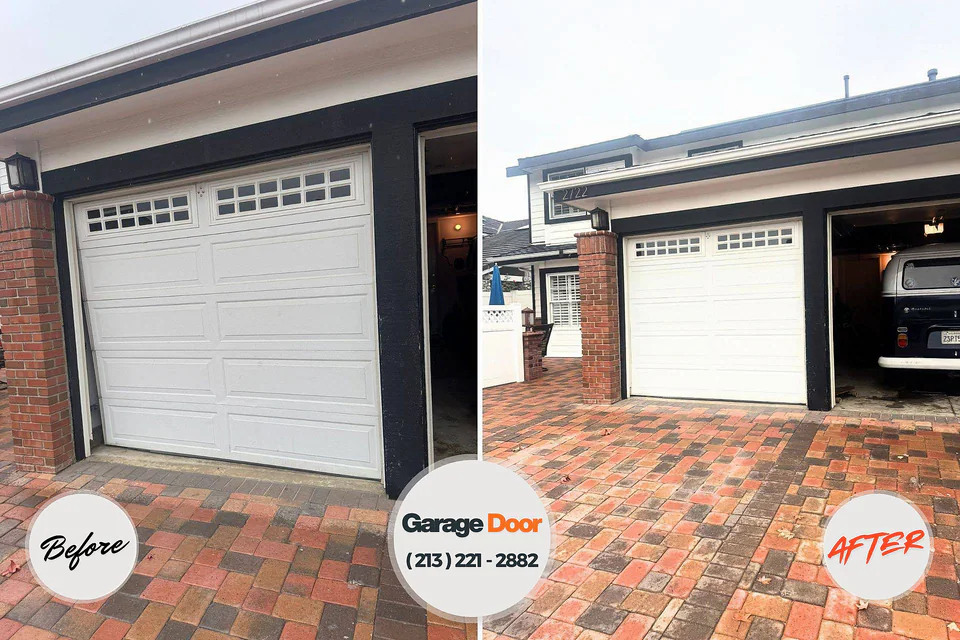 Before and after: garage door repair Farmersburg, IN